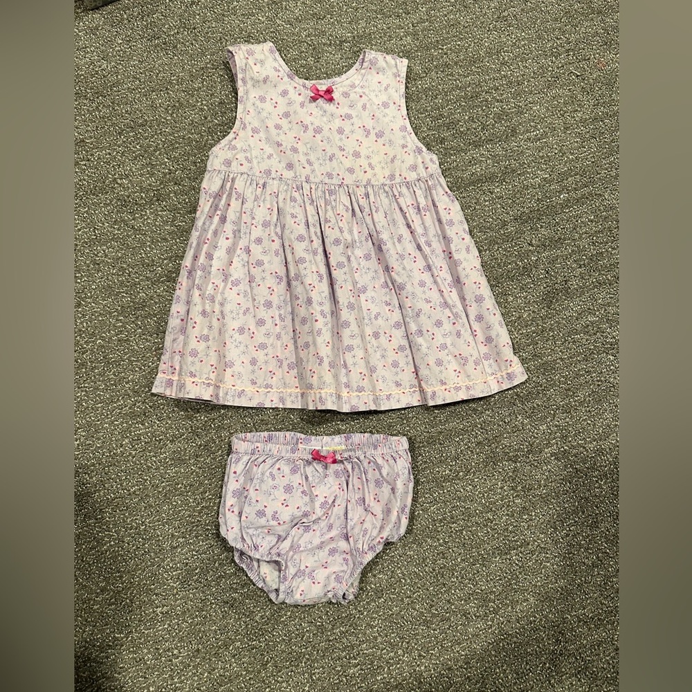 Vintage Gymboree size 2 purple floral dress with bloomers